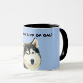 Niedliche sibirische Husky-Tasse Tasse (VorderseiteRechts)