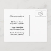 Niedliche, sich bewegende Postkarten mit rosa rosa (Rückseite)