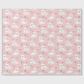 Niedliche Siegel in hellrosa Geschenkpapier (Flach)