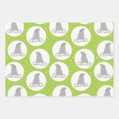 Niedliche Siegel Weihnachtswrapping Paper Sheets Geschenkpapier Set (Vorderseite)
