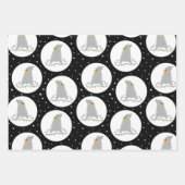 Niedliche Siegel Weihnachtswrapping Paper Sheets Geschenkpapier Set (Vorderseite)