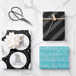 Niedliche Siegel Weihnachtswrapping Paper Sheets Geschenkpapier Set