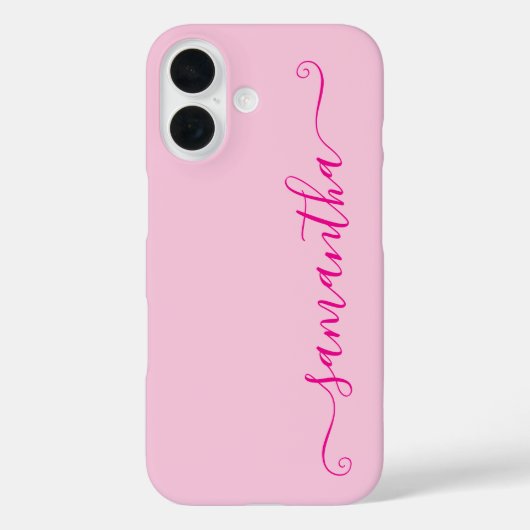 Niedliche Signatur in Hot Pink Case-Mate iPhone Hülle (Rückseite)