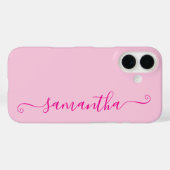 Niedliche Signatur in Hot Pink Case-Mate iPhone Hülle (Rückseite (Horizontal))