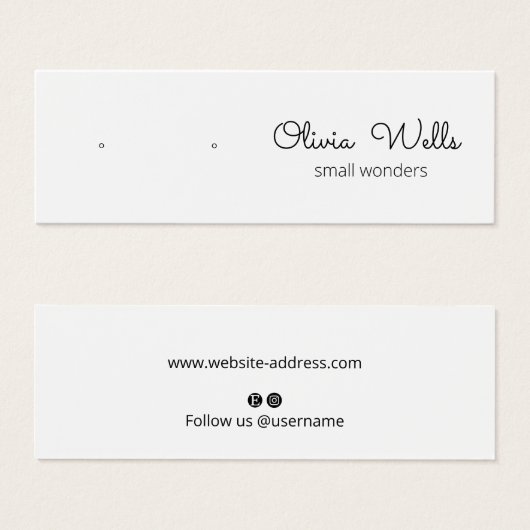 Niedliche Signature-Script-Gestell-Ohrring-Grafikk (Vorne & Hinten)