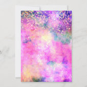 Niedliche Silber-Imitate Glitzer-Monogramm Einladung (Rückseite)