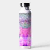 Niedliche Silber-Imitate Glitzer Monogramm Notizbl Trinkflasche (Links)