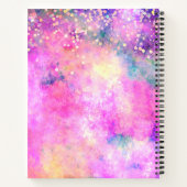 Niedliche Silber-Imitate Glitzer-Monogramm Notizblock (Rückseite)