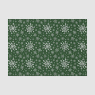 Niedliche Silbergraue Weihnachtsschneeflocken auf Seidenpapier
