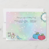 Niedliche Silberschaukeln Mitternacht Geburtstag Einladung (Rückseite)