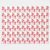 Niedliche Silhouette, glücklicher Tanz Fleecedecke (Vorderseite (Horizontal))