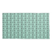 Niedliche Silhouette Mini-Kokospalmen-Muster Kissenbezug (Rückseite-Links)