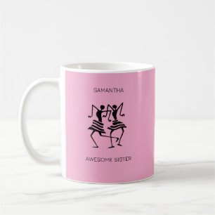 Niedliche Silhouette Phantastisch Sister Celebrati Kaffeetasse
