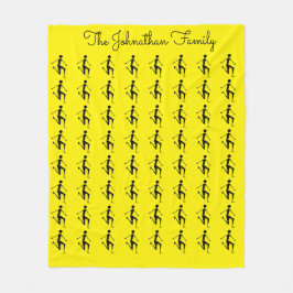 Niedliche Silhouette Sportlerin Muster, afrikanisc Fleecedecke