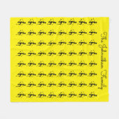 Niedliche Silhouette Sportlerin Muster, afrikanisc Fleecedecke (Vorderseite (Horizontal))