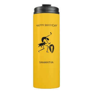 Niedliche Silhouette-Tänzerin der afrikanischen Ku Thermosbecher