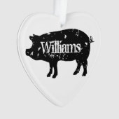 Niedliche Silhouette Weihnachtsschmuck Ornament (Vorderseite)