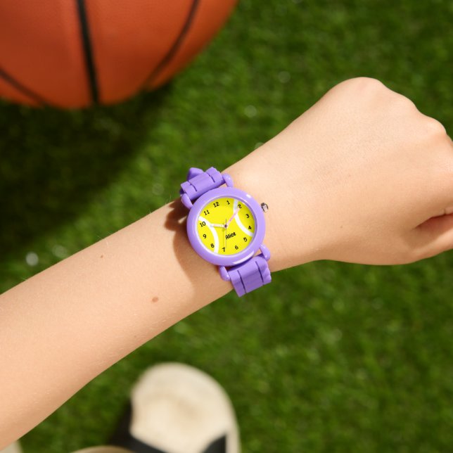 Niedliche Silikon-Tennisball-Uhr für Sportkinder Armbanduhr (Handgelenk)