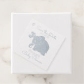 Niedliche Silver Elephant Babydusche Save the Date Geschenkanhänger (Mit Box)