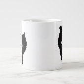 Niedliche SImple Moderne Cat-Mama Jumbo-Tasse (Vorderseite)