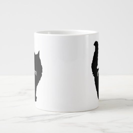 Niedliche SImple Moderne Cat-Mama Jumbo-Tasse (Vorderseite)