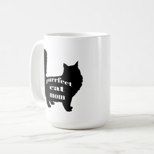 Niedliche SImple Moderne Cat-Mama Kaffeetasse (Vorderseite Links)
