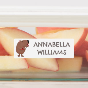 Niedliche singen capybara ukulele Cartoon personal Etiketten