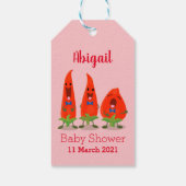 Niedliche Singen Chili Paprikaschoten Cartoon Illu Geschenkanhänger (Rückseite)