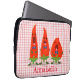 Niedliche Singen Chili Paprikaschoten Cartoon Illu Laptopschutzhülle (Vorne Rechts)