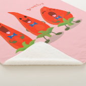 Niedliche Singen Chili Paprikaschoten Cartoon Illu Sherpadecke (3/4)