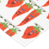 Niedliche Singen Chili Paprikaschoten Cartoon Illu Tischdecke (Schrägansicht)