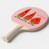 Niedliche Singen Chili Paprikaschoten Cartoon Illu Tischtennis Schläger (Vorderseite)