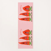 Niedliche Singen Chili Paprikaschoten Cartoon Illu Yogamatte (Vorderseite)