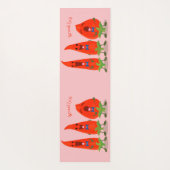 Niedliche Singen Chili Paprikaschoten Cartoon Illu Yogamatte (Rückseite)