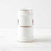 Niedliche singende Capybara ukulele Cartoon Illust Bierglas (Mittel)