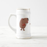 Niedliche singende Capybara ukulele Cartoon Illust