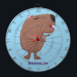 Niedliche singende Capybara ukulele Cartoon Illust Dartscheibe<br><div class="desc">Diese glückliche Capybara singt und spielt die Ukulele. Gezeichnet in lustigen Cartoon Illustrationsstil.</div>