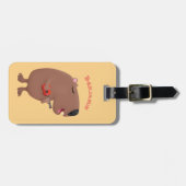 Niedliche singende Capybara ukulele Cartoon Illust Gepäckanhänger (Vorderseite horizontal)