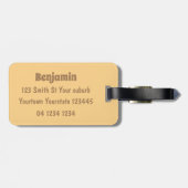 Niedliche singende Capybara ukulele Cartoon Illust Gepäckanhänger (Rückseite horizontal)