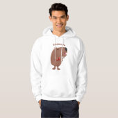 Niedliche singende Capybara ukulele Cartoon Illust Hoodie (Vorne ganz)