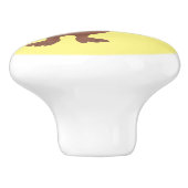 Niedliche singende Capybara ukulele Cartoon Illust Keramikknauf (Seitenansicht)