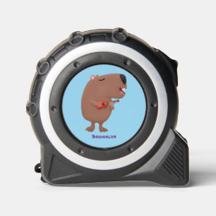 Niedliche singende Capybara ukulele Cartoon Illust Maßband