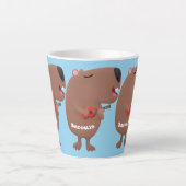 Niedliche singende Capybara ukulele Cartoon Illust Milchtasse (Vorderseite)