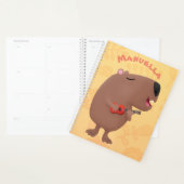 Niedliche singende Capybara ukulele Cartoon Illust Planer (Anzeige)