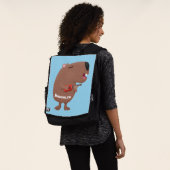 Niedliche singende Capybara ukulele Cartoon Illust Rucksack (Ausgewaschen)