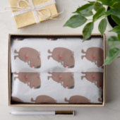 Niedliche singende Capybara ukulele Cartoon Illust Seidenpapier (Geschenk)