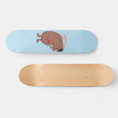 Niedliche singende Capybara ukulele Cartoon Illust Skateboard (Horizontal)