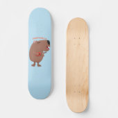 Niedliche singende Capybara ukulele Cartoon Illust Skateboard (Vorderseite)
