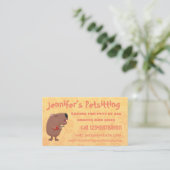 Niedliche singende Capybara ukulele Cartoon Illust Visitenkarte (Stehend Vorderseite)