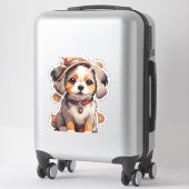 Niedliche Single-Hund-Aufkleber Aufkleber (Koffer)